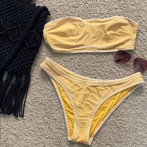 Hand Stitched Yellow Bikini